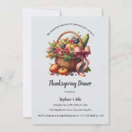 Gepersonaliseerde rustieke Thanksgiving dineruitno Kaart