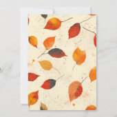 Gepersonaliseerde rustieke Thanksgiving dineruitno Kaart (Achterkant)