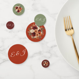 Gepersonaliseerde rustieke val Trouwtafel Confetti