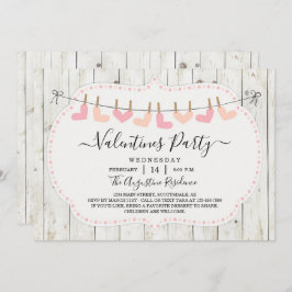 Gepersonaliseerde rustieke Valentijnsdag Uitnodigi Kaart