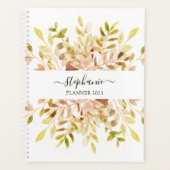 Gepersonaliseerde rustieke Waterverf Planner (Voorkant)
