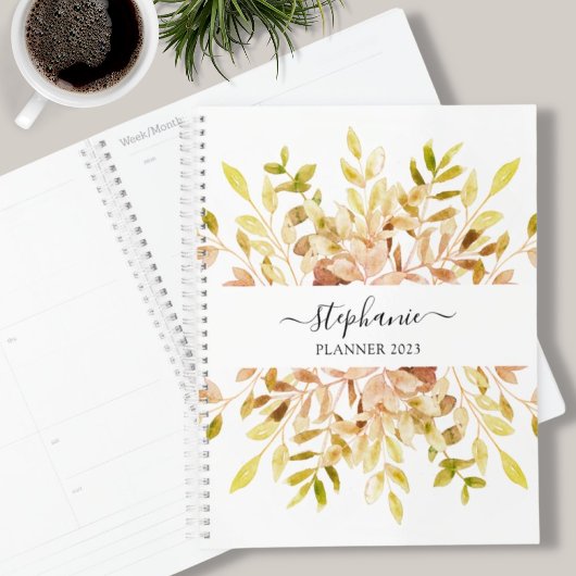 Gepersonaliseerde rustieke Waterverf Planner