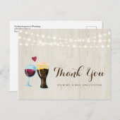 Gepersonaliseerde rustieke wijn & bier bruiloft Da Briefkaart (Voorkant / Achterkant)