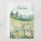 Gepersonaliseerde rustieke Wildflowers Verjaardag Kaart (Achterkant)