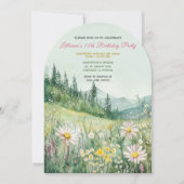 Gepersonaliseerde rustieke Wildflowers Verjaardag Kaart (Voorkant)