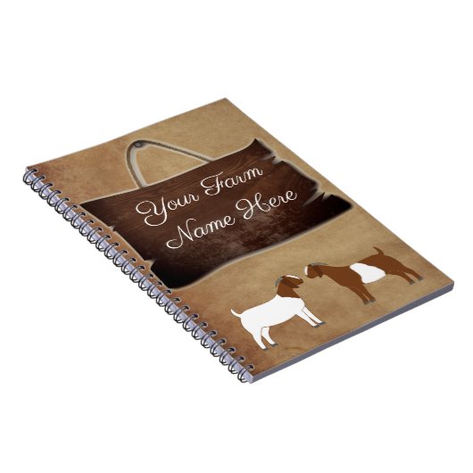 Gepersonaliseerde Rustige Boerderij gebarentaal Notitieboek (Rechterzijde)