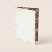 Gepersonaliseerde rustige paarse rozen folie kaarten (Voorkant)