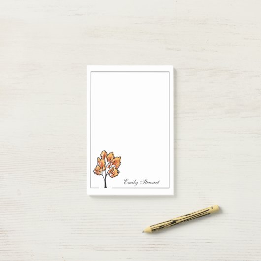 Gepersonaliseerde Rustige Valle Kleuren Boom Post-it® Notes (Op bureau)