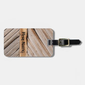 Gepersonaliseerde Rustige Woodendeur Bagagelabel (Voorkant horizontaal)