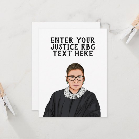GEPERSONALISEERDE RUTH BADER GINSBURG KAART (Voorkant / Achterkant in situ)