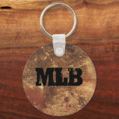 Gepersonaliseerde ruwe en Weathered Grunge Textuur Sleutelhanger (Voorkant)
