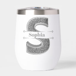 Gepersonaliseerde S Initiaal Silver Monogram Jouw 