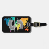 Gepersonaliseerde S Initiaal Silver Monogram Jouw  Bagagelabel (Voorkant horizontaal)