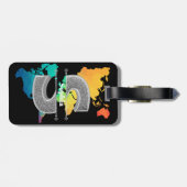 Gepersonaliseerde S Initiaal Silver Monogram Jouw  Bagagelabel (Achterkant horizontaal)