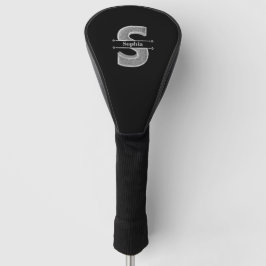 Gepersonaliseerde S Initiaal Silver Monogram Jouw  Golfheadcover