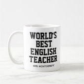 Gepersonaliseerde 's werelds beste leraar Engels Koffiemok (Links)