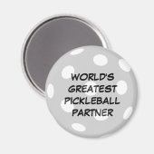Gepersonaliseerde 's werelds grootste pickleball-p magneet (Voorkant / Achterkant)