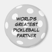 Gepersonaliseerde 's werelds grootste pickleball-p magneet (Voorkant)