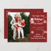 Gepersonaliseerde Sa-weet-Feestdagen Briefkaart (Voorkant / Achterkant)