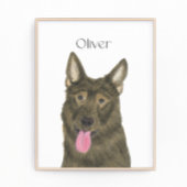 Gepersonaliseerde Sable Shepherd Art Foto Afdruk