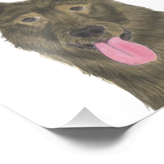 Gepersonaliseerde Sable Shepherd Art Foto Afdruk (Hoek)