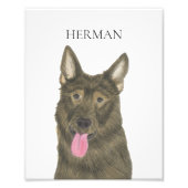 Gepersonaliseerde Sable Shepherd Art Foto Afdruk (Voorkant)