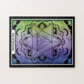 Gepersonaliseerde Sacred Geometry Tetrahedron Legpuzzel (Horizontaal)