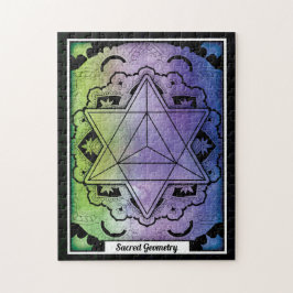 Gepersonaliseerde Sacred Geometry Tetrahedron Legpuzzel