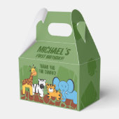Gepersonaliseerde Safari Dier Eerste Verjaardagsfe Bedankdoosjes (Achterkant)