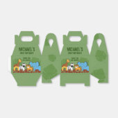 Gepersonaliseerde Safari Dier Eerste Verjaardagsfe Bedankdoosjes (Uitgevouwen)