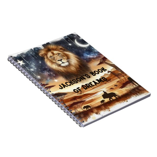 Gepersonaliseerde Safari Dream Journal Notitieboek (Rechterzijde)