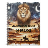 Gepersonaliseerde Safari Dream Journal Notitieboek (Voorkant)