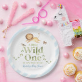 Gepersonaliseerde Safari Oerwoud Baby shower Party Papieren Bordje (Feest)