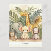 Gepersonaliseerde Safari-Oerwouden Briefkaart (Voorkant)