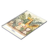 Gepersonaliseerde Safari-Oerwouden Notitieboek (Linkerzijde)