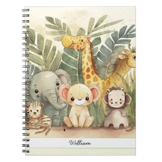 Gepersonaliseerde Safari-Oerwouden Notitieboek