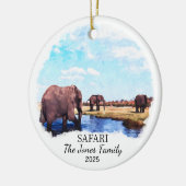 Gepersonaliseerde Safari Ornament, Afrika Gift Keramisch Ornament (Links)