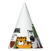Gepersonaliseerde Safari Party Dier verjaardagsfee Feesthoedjes (Rechts)