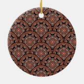 Gepersonaliseerde Safari Sunset Bohemian Mandala S Keramisch Ornament (Achterkant)