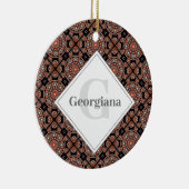 Gepersonaliseerde Safari Sunset Bohemian Mandala T Keramisch Ornament (Rechts)