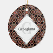 Gepersonaliseerde Safari Sunset Bohemian Mandala T Keramisch Ornament (Links)
