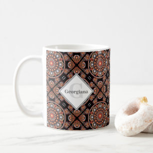 Gepersonaliseerde Safari Sunset Bohemian Mandala T Koffiemok