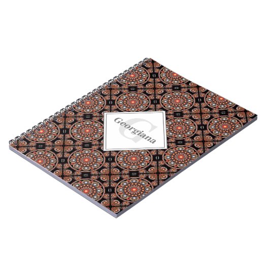 Gepersonaliseerde Safari Sunset Bohemian Mandala T Notitieboek (Linkerzijde)