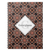 Gepersonaliseerde Safari Sunset Bohemian Mandala T Notitieboek (Voorkant)
