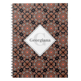Gepersonaliseerde Safari Sunset Bohemian Mandala T Notitieboek