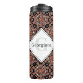 Gepersonaliseerde Safari Sunset Bohemian Mandala T Thermosbeker (Voorkant)