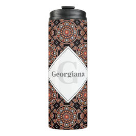 Gepersonaliseerde Safari Sunset Bohemian Mandala T Thermosbeker