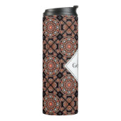 Gepersonaliseerde Safari Sunset Bohemian Mandala T Thermosbeker (Gedraaid links)