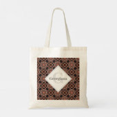 Gepersonaliseerde Safari Sunset Bohemian Mandala T Tote Bag (Achterkant)