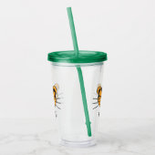 Gepersonaliseerde Safari Tiger Illustratie verjaar Acryl Drinkbeker (Links)